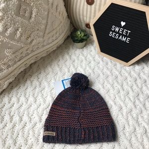 NWT Columbia Brook Mountain Pom Beanie Navy Orange